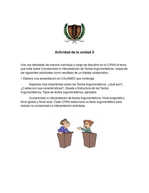 Textos Argumentativos Presentacion