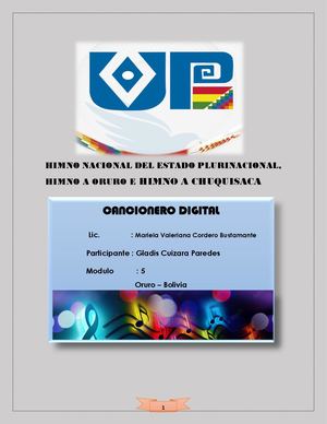 Cuizara Gladis Producto Final Cancionero Digital 2024