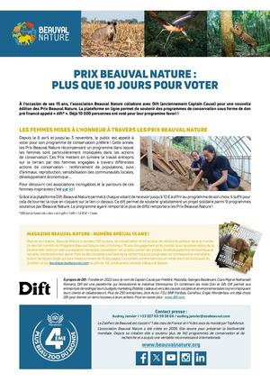 Communiqué de presse - Prix Beauval Nature