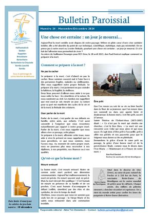 Bulletin Novembre/Decembre 2024