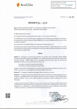 Parution Des Actes Administratifs D'aujourd'hui, Décisions