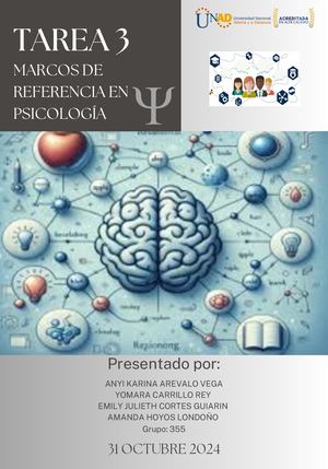 Tarea 3 - Marcos De Referencia En Psicología - 355