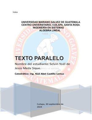 Texto Paralelo Selvin Meda 2024 Algebra Lineal Segundo Semestre
