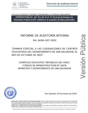 Auditoría De República Del Perú