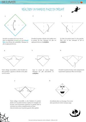 2. Réaliser Un Marque Page En Origami Grottes Du Régulus Halloween