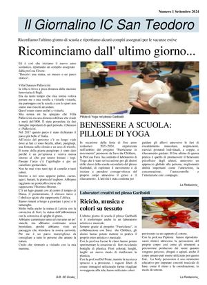 Il Giornalino IC San Teodoro N 1 Settembre 2024