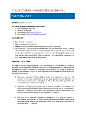 Tarea 2 Fiscalizacion Y Monitoreo Ambiental