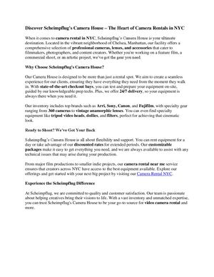 Discover Scheimpflug