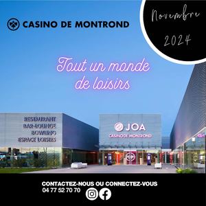 Agenda Animations Novembre Casino Joa Montrond