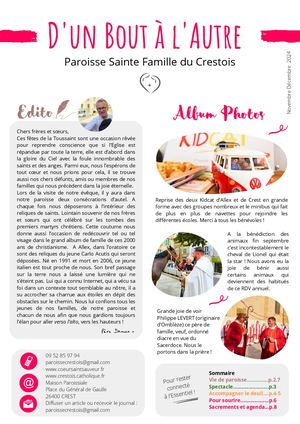 D'Un Bout A L'Autre - Novembre Décembre 2024