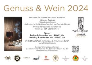 Flyer Genuss Wein Belltree Schlieren