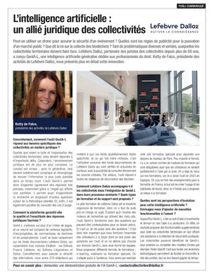 Interview Ketty Falco : L’intelligence artificielle :  un allié juridique des collectivités