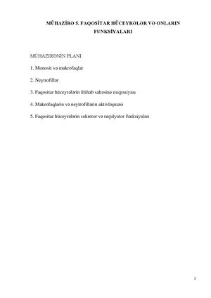 Mühazirə 5 Faqositar Hüceyrələr