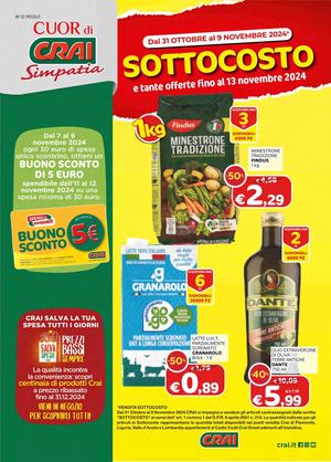 Volantino Crai Codè piccolo dal 31 ottobre al 13 novembre