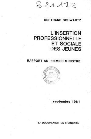 Rapport Bertrand Schwartz 1981