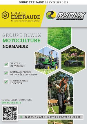 Guide tarifaire de l'atelier 2025