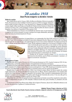 26 Octobre 1918 Jean Pezon