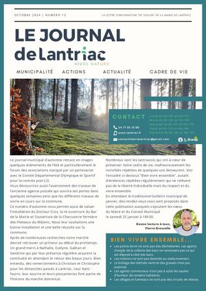 Le Journal De Lantriac N°13 Novembre 2024