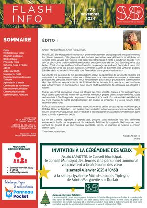 Flash Info Novembre 2024