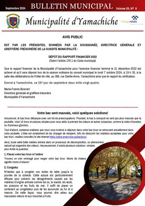 Buletin Municipal Dépôt Exercice Financier 2022