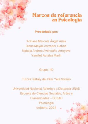 Marcos de referencia en Psicología
