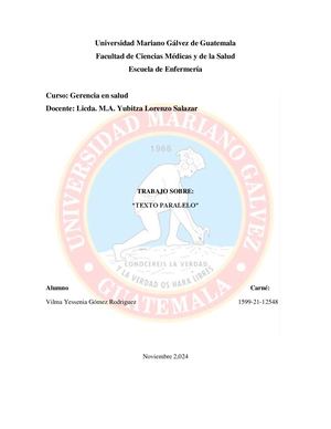 Texto Paralelo Gerencia