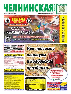 ЧЕЛНИНСКАЯ ГАЗЕТА 43(526) 30 октября 2024