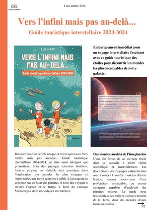Vers l’infini mais pas au-delà...  Guide touristique interstellaire 2024-3024 _ Cortex sciences _ 01.11.2024