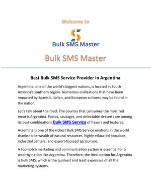 Best Bulk SMS Service Provider In Argentina