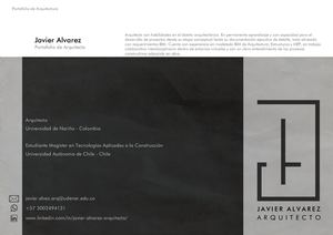 Portafolio De Arquitecto Javier Alvarez