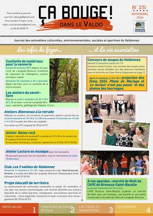 ÇA Bouge Dans Le Valdo Novembre 2024