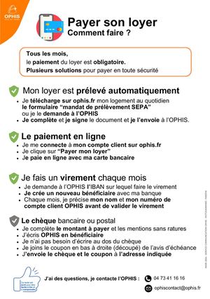 FICHE PRATIQUE - PAYER SON LOYER