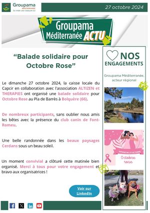 Actu Balade Solidaire Pour Octobre Rose 27102024