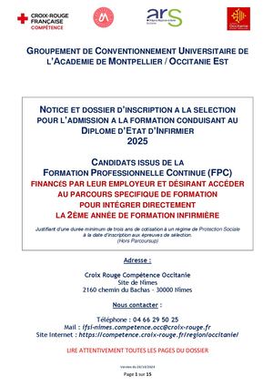 2025 2026 Dossier D'inscription Fpc Gcs Parcours Nimes Specifique As 2025