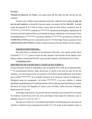 Cohecho En Pasaquina - 2023