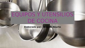 Equipos Y Utensilios De Cocina