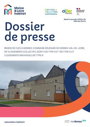 Dossier de presse  - Gennes : Remise de clés