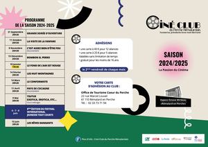 Programme du Ciné-Club du Perche rémalardais - Saison 2023-2024