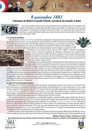 8 Novembre 1881 Robert Esnault-Pelterie