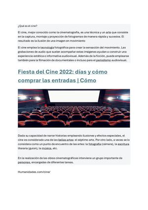 ¿Qué es el cine?