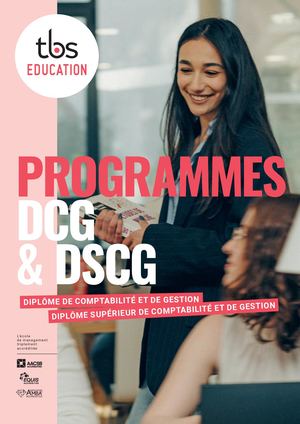 Plaquette DSCG de TBS Education