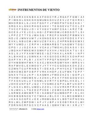 Sopa De Letras Instrumentos Musicales