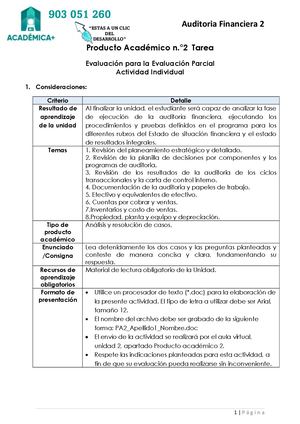 AUDITORÍA FINANCIERA 2-PA2