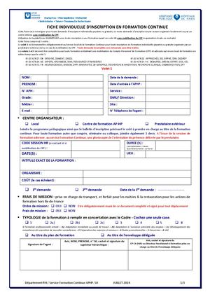 7Fiche Individuelle D'inscription Formation Continue Ap Hp Su