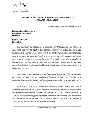 Comision de Hacienda y Especial de Presupuesto