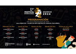 Programa Festival Internacional de Jazz y Blues Zacatecas 2024