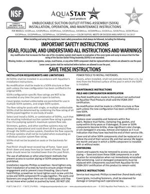 SOFA Instructions Channel Drains - IN022 052323