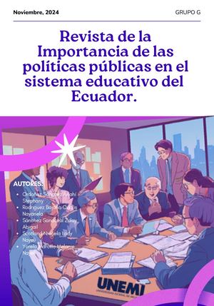 Importancia De Las Políticas Públicas En El Sistema Educativo Del Ecuador