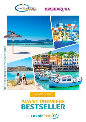 Brochure avant-première Bestseller vacances 2025 avec LuxairTours