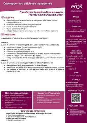 Développer Son Efficience Managériale